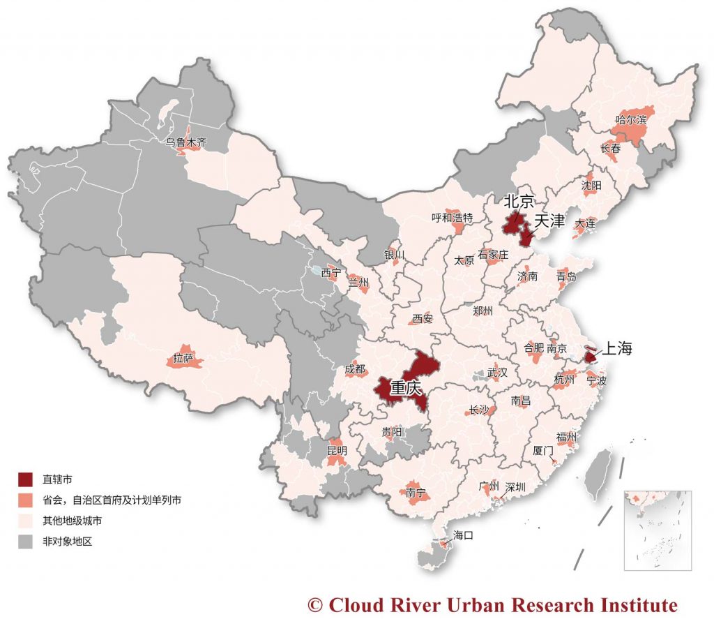 中国城市综合发展指标指标对象城市示意图